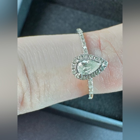 1/2 CT Dainty, Dainty Pear Diamond Ring - Picture 12 of 12